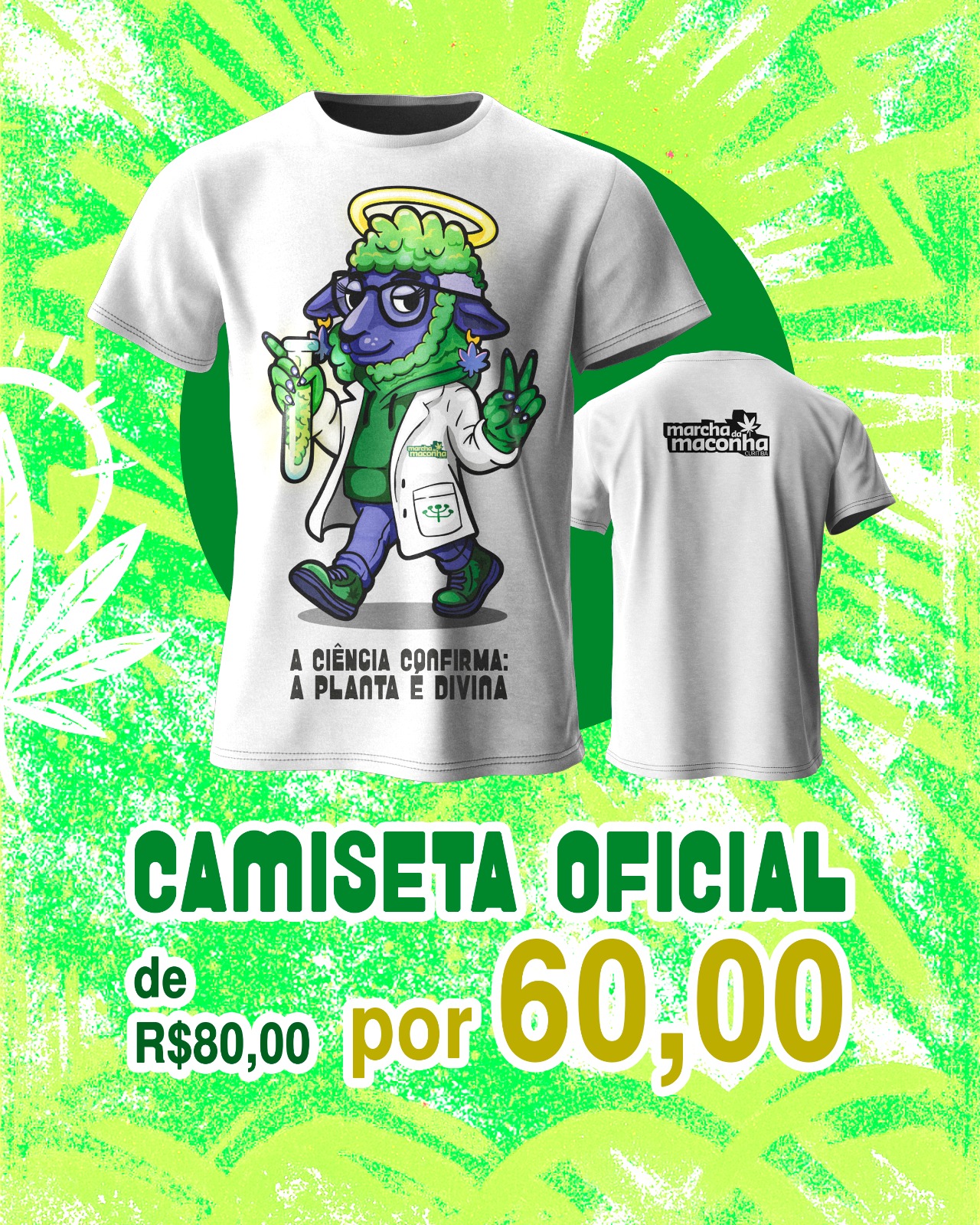 Camiseta Oficial Branca — Estampa Personagem