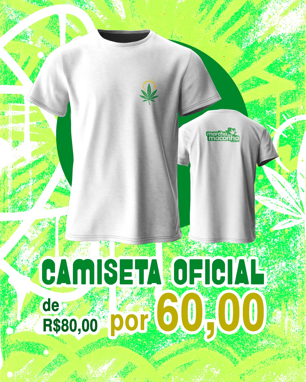 Camiseta Oficial Branca — Folha