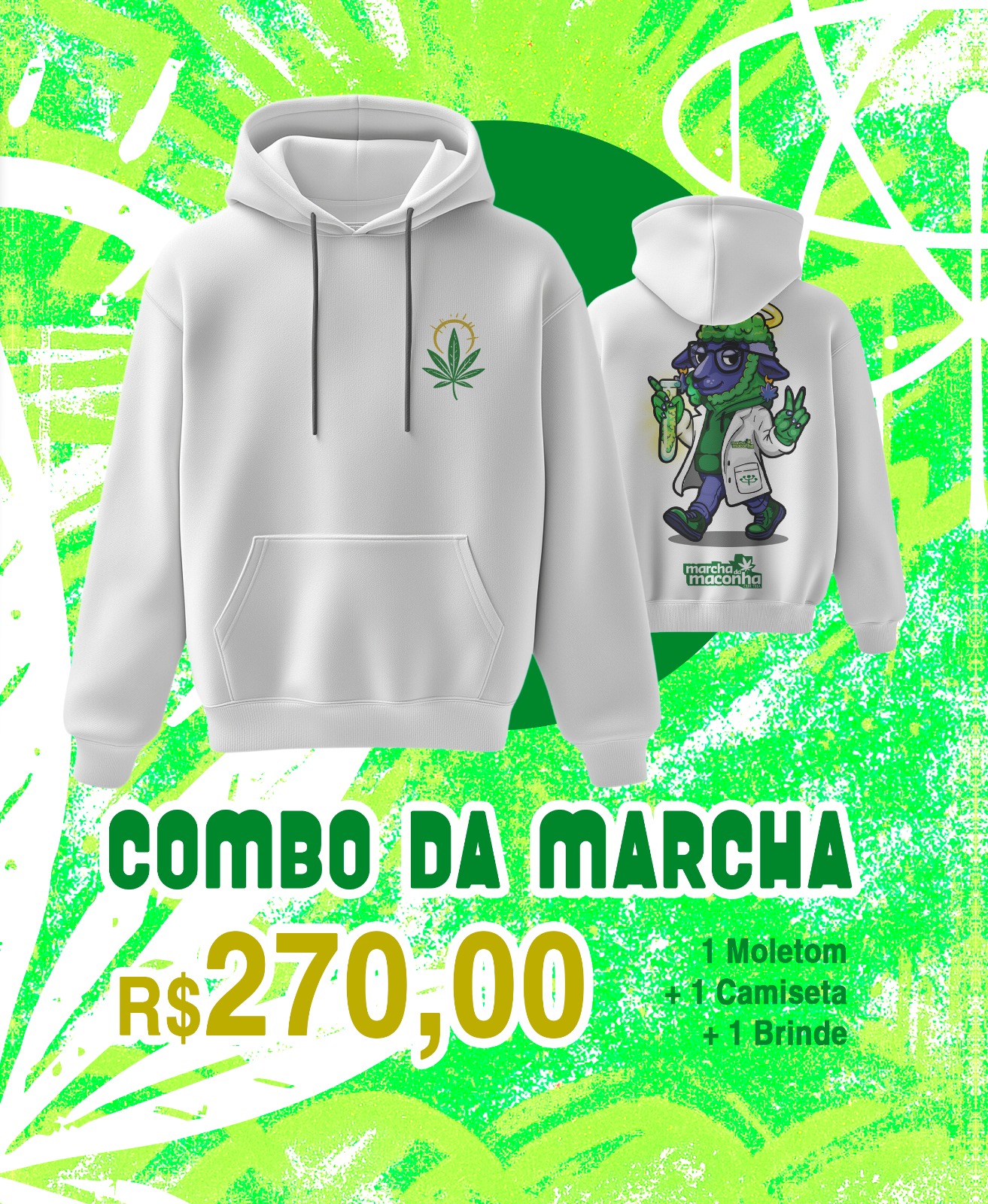 Combo da Marcha — Moletom + Camiseta + Brinde